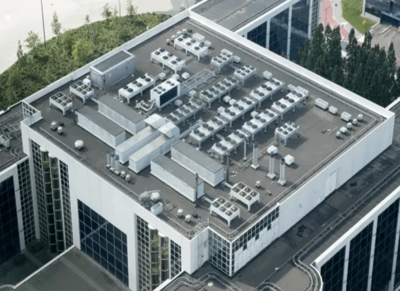 Vue aérienne installations CVC